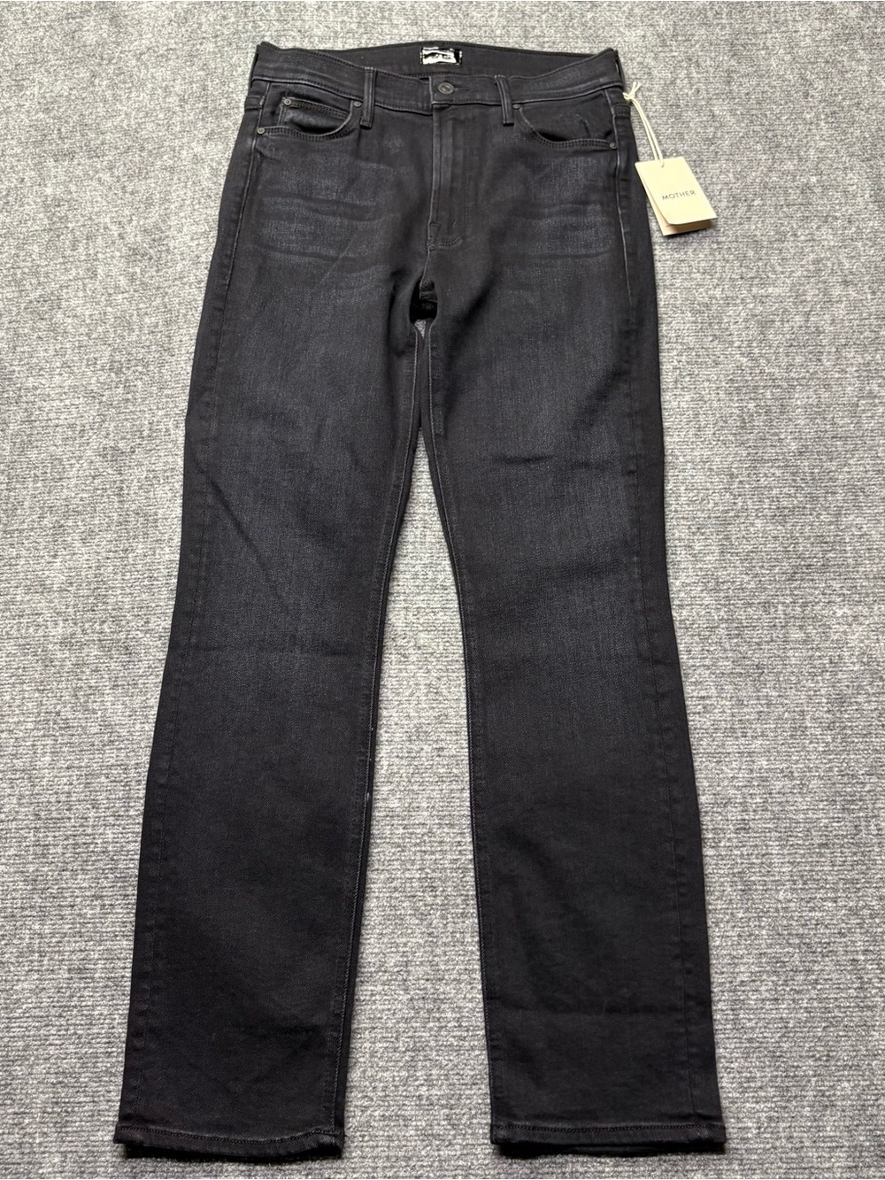 MOTHER Jeans Womens 29 Black Mid Rise Dazzler Ankle in Deep End USA Made NEW